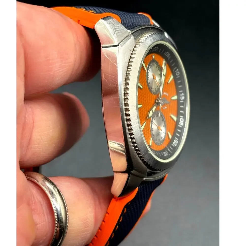Tommy Bahama Relax RLX1057 A126 Orange Dial 24 Hour 100M 43mm Men’s Watch
